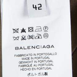 Pre Owned Balenciaga Brown Cotton Tailored Pants M