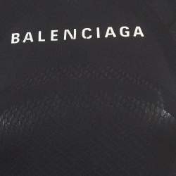 Pre Owned Balenciaga Black Logo Print Jersey Fitted T-Shirt S