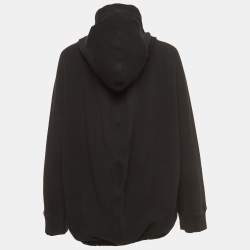 Pre Owned Balenciaga Black Cotton Oversized Zip-Up Hoodie S