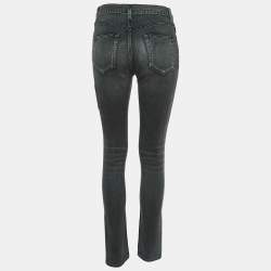 Pre Owned Balenciaga Grey Washed Denim Slim Fit Jeans S Waist 27"