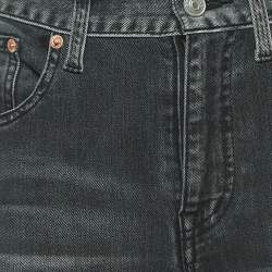 Pre Owned Balenciaga Grey Washed Denim Slim Fit Jeans S Waist 27"