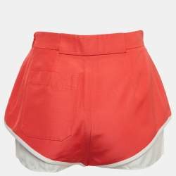 Pre Owned Balenciaga Pink Crepe High Waist Shorts S