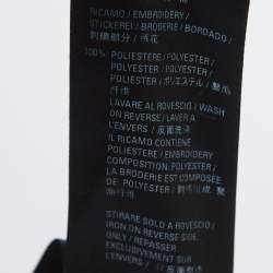 Pre Owned Balenciaga Grey Logo Embroidered Cotton Oversized Track Pants M