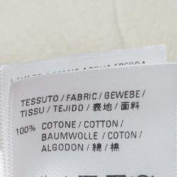 Pre Owned Balenciaga Grey Paris Fashion Week Print Cotton Hooded Sweatshirt XS