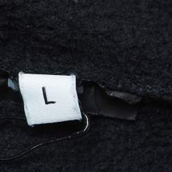 Pre Owned Balenciaga Black BB Mode Print Cotton Hoodie L