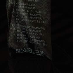 Pre Owned Balenciaga Black Knit Accordion Pleated Midi Skirt L