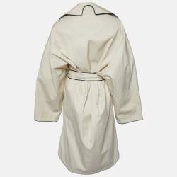Balenciaga Beige Cotton Belted Cocoon Coat S