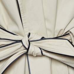 Balenciaga Beige Cotton Belted Cocoon Coat S