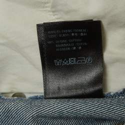 Pre Owned Balenciaga Blue Tube Denim High Rise Jeans M Waist 28''