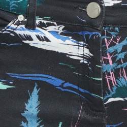 Pre Owned Balenciaga Black Tree Print Denim Skinny Jeans M Waist 30''