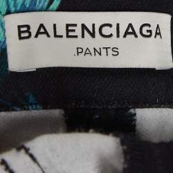 Pre Owned Balenciaga Black Tree Print Denim Skinny Jeans M Waist 30''
