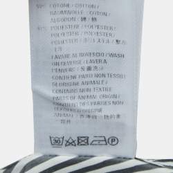 Pre Owned Balenciaga White/Grey Striped Cotton Blend Oversized Shirt M