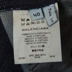 Balenciaga Navy Blue Denim Slim Fit Jeans M Waist 32''