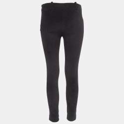 Pre Owned Balenciaga Black Textured Corduroy Slim Fit Trousers S