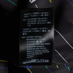 Balenciaga Black All Over Logo Print Technical Oversized Coat S