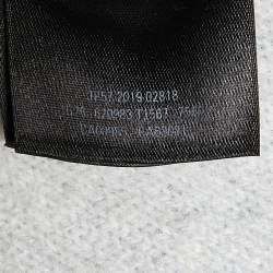 Pre Owned Balenciaga Blue All-Over Logo Pattern Wool Knit Sweater M