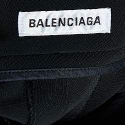 Pre Owned Balenciaga Black Jersey V-Neck Trousers L