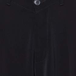 Pre Owned Balenciaga Black Jersey V-Neck Trousers L