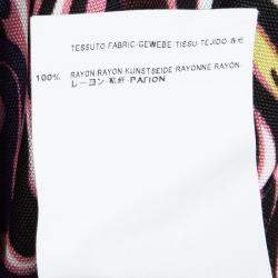 Pre Owned Balenciaga Multicolor Printed Knit Long Sleeve Top M