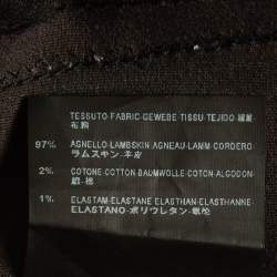 Pre Owned Balenciaga Black Leather Skinny Trousers M