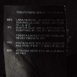 Pre Owned Balenciaga Black Wool Draped Detail Trousers M