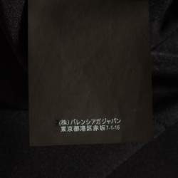 Pre Owned Balenciaga Black Jersey Cape Top S