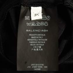 Pre Owned Balenciaga Black Jersey Cape Top S