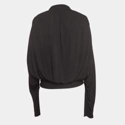 Pre Owned Balenciaga Black Jersey Loose Fit Jacket M