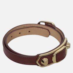 Pre Owned Balenciaga Metalic Edge Triple Tour Bracelet