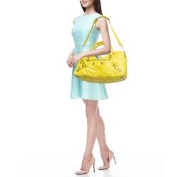 مملوكة مسبقًا Balenciaga Yellow Leather GSH Part Time Tote