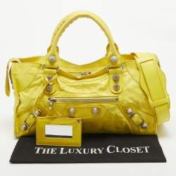 مملوكة مسبقًا Balenciaga Yellow Leather GSH Part Time Tote