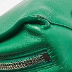 مملوكة مسبقًا Balenciaga Green Leather Mini Papier A4 Tote