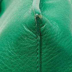 مملوكة مسبقًا Balenciaga Green Leather Mini Papier A4 Tote