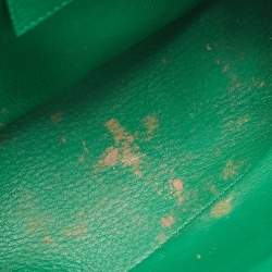 مملوكة مسبقًا Balenciaga Green Leather Mini Papier A4 Tote