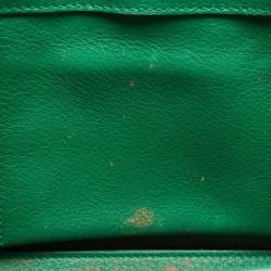 مملوكة مسبقًا Balenciaga Green Leather Mini Papier A4 Tote