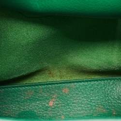 مملوكة مسبقًا Balenciaga Green Leather Mini Papier A4 Tote