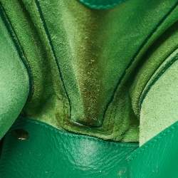 مملوكة مسبقًا Balenciaga Green Leather Mini Papier A4 Tote