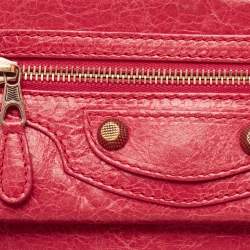 Balenciaga Dark Pink Leather RGH Envelope Clutch