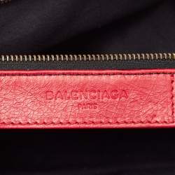 مملوكة مسبقًا حقيبة يد بالنسياغا أر أتش سيتي صغيرة كلاسيك طباعة شعار أول أوفر جلد أسود