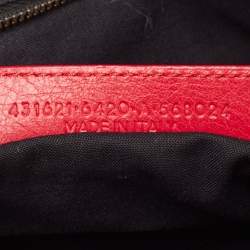 مملوكة مسبقًا حقيبة يد بالنسياغا أر أتش سيتي صغيرة كلاسيك طباعة شعار أول أوفر جلد أسود