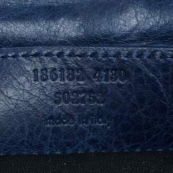 Pre Owned Balenciaga Blue Leather Giant 21 Envelope Clutch