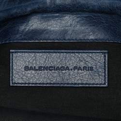 Pre Owned Balenciaga Blue Leather Giant 21 Envelope Clutch