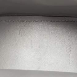 Pre Owned Balenciaga Grey Croc Embossed Leather XS Hourglass Top Handle Bag