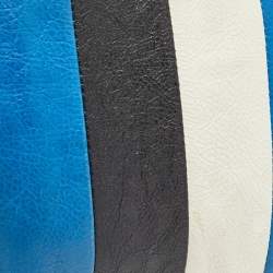 Pre Owned Balenciaga Tricolor Stripe Leather Bazar Pouch