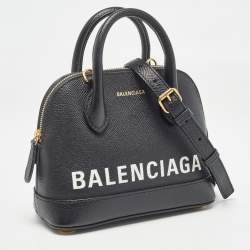 Pre Owned Balenciaga Black Leather XS Ville Satchel