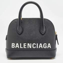 Pre Owned Balenciaga Black Leather XS Ville Satchel