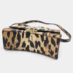 Balenciaga Printed Leather XS Hourglass Top Handle Bag 
