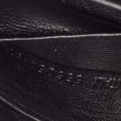 Pre Owned Balenciaga Silver Croc Embossed Patent Leather Hourglass Wallet on Chain