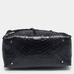 مملوكة مسبقًا Balenciaga Black Python Mini Papier A4 Tote