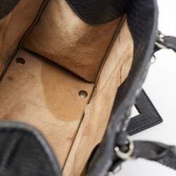 مملوكة مسبقًا Balenciaga Black Python Mini Papier A4 Tote